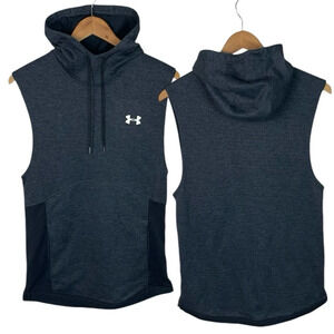 TS1038 Men’s Under Armour Performance Sleeveless Hoodie Workout Shirt S